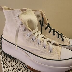Offwhite/Cream Converse Run Star Hike, Womens 9.5 Mens 8